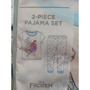 Disney Frozen Two Piece Pajama Set Toddler Girls Size 2T Elsa Anna Pajamas Pjs